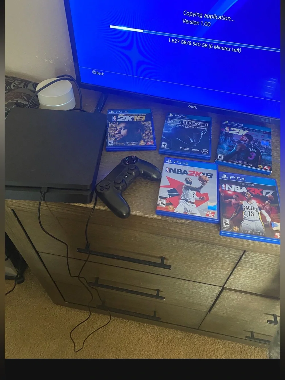 Sony PlayStation 4 Black Console Bundle with Black Controller and Games
